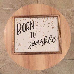 Born to Sparkle Picture Framed Hook Wall Art